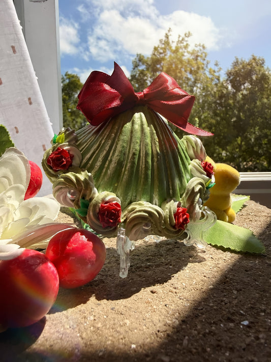 Handmade Crimson Rose Seashell Art | Fairycore Cottagecore Decor